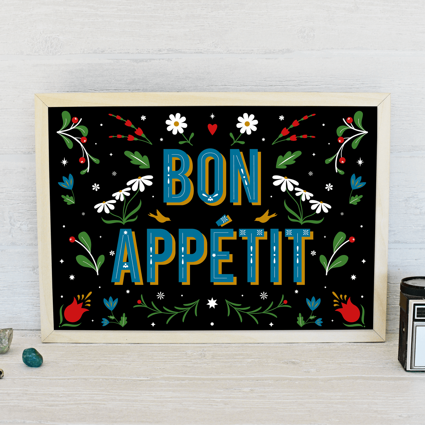 Swiss French Bon Appétit Art Print
