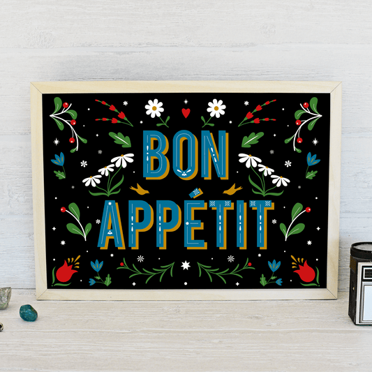 Swiss French Bon Appétit Art Print