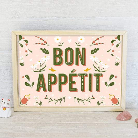 Swiss French Bon Appétit Art Print