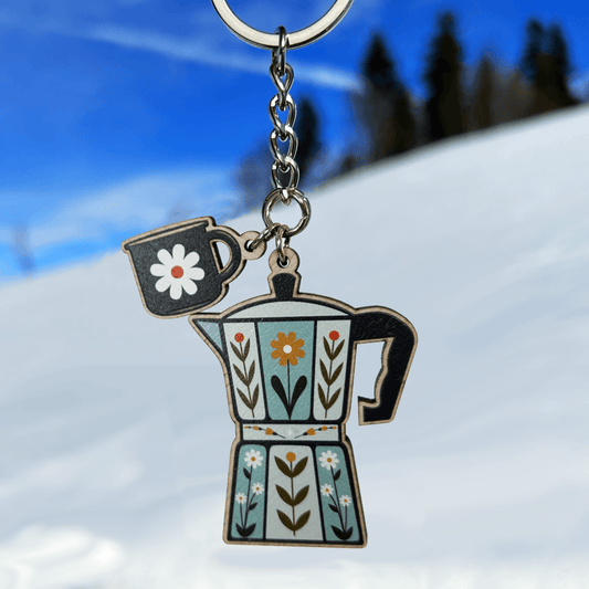Camping Coffee Pot Keyring