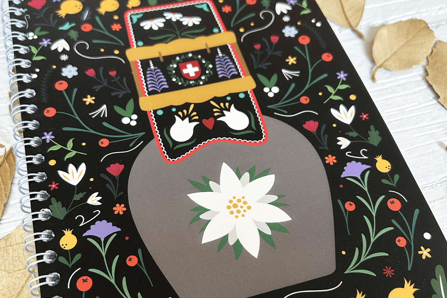 Swiss Edelweiss Cowbell Notepad