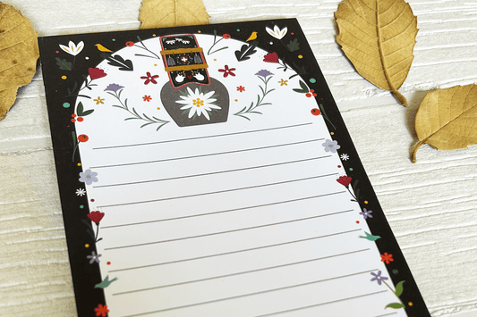 Swiss Edelweiss Cowbell Notepad