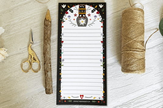 Swiss Edelweiss Cowbell Notepad