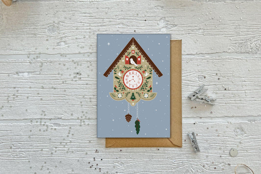 Swiss Cuckoo Clock Greeting Card