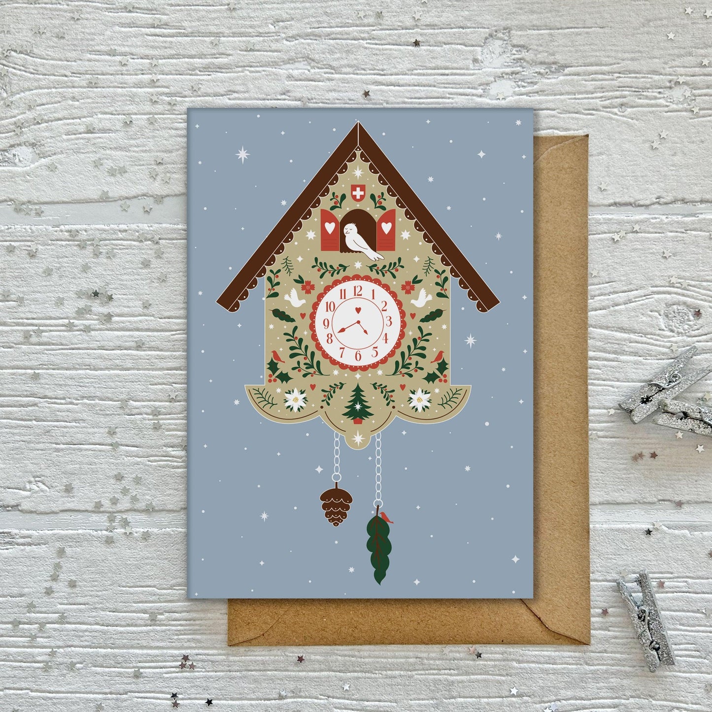 Cuckoo Clock Christmas Card