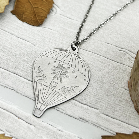 Edelweiss Hot Air Balloon Necklace