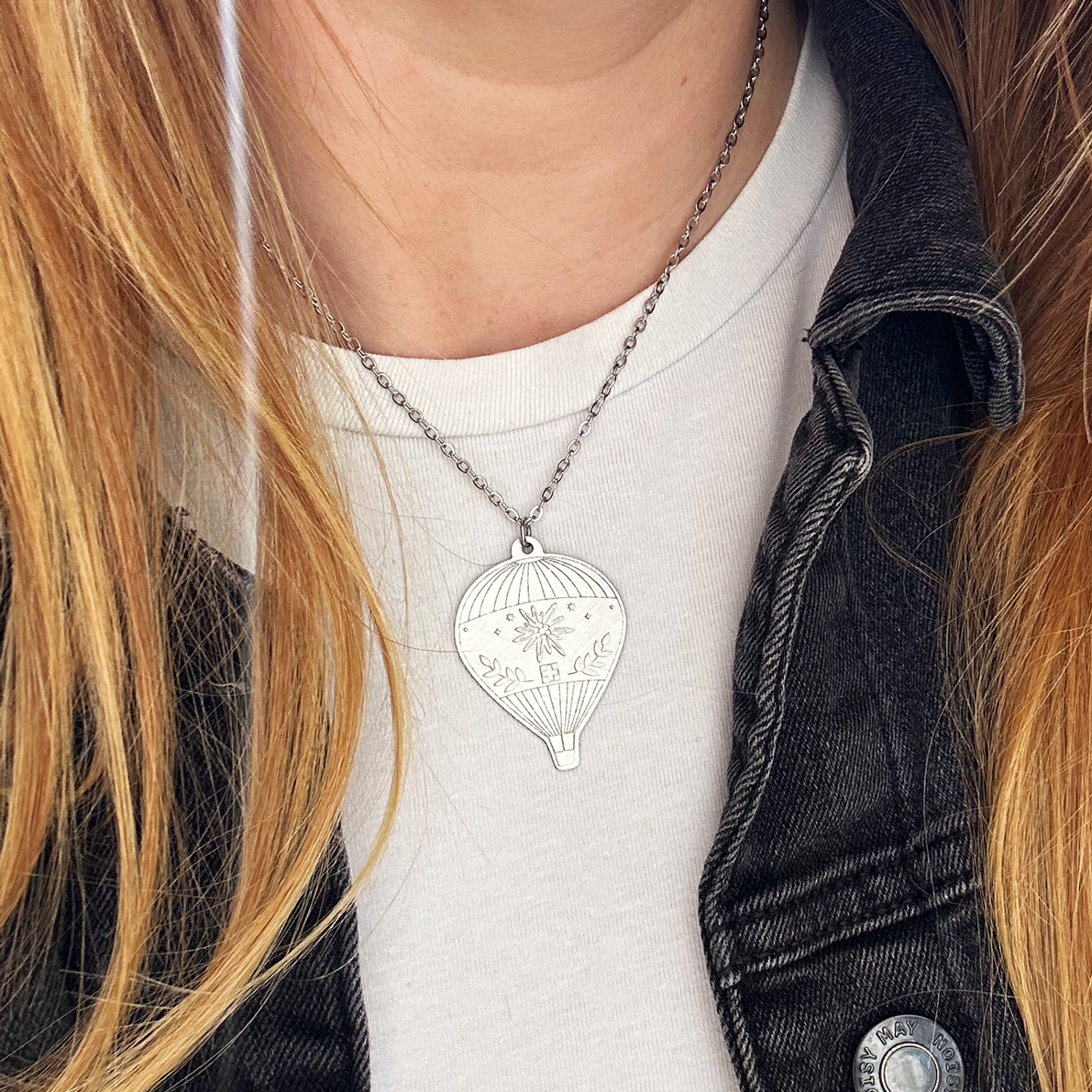 Edelweiss Hot Air Balloon Necklace
