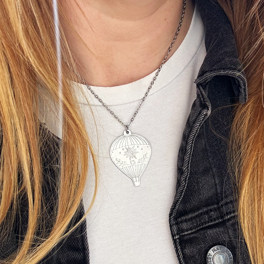 Edelweiss Hot Air Balloon Necklace
