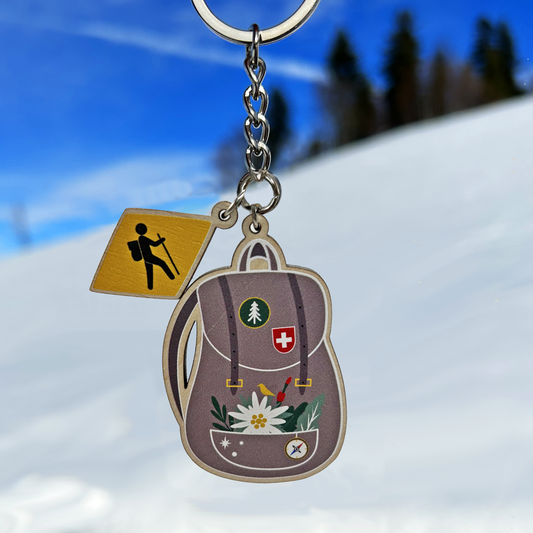 Exploring the Alps Keyring