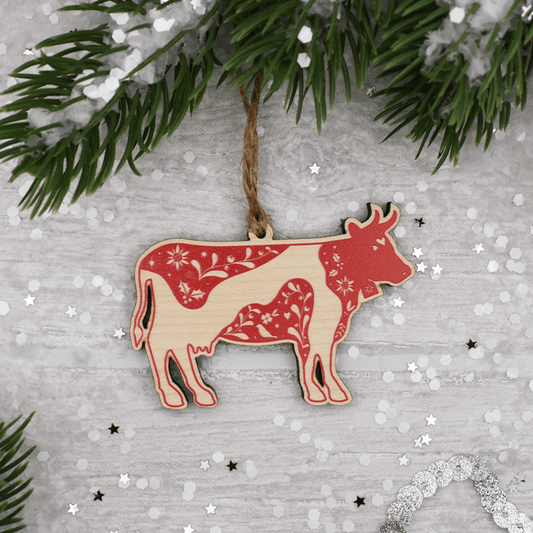 Swiss Cow Christmas Decoration