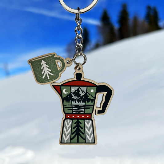 Swiss Mountain Coffee Pot Keyring
