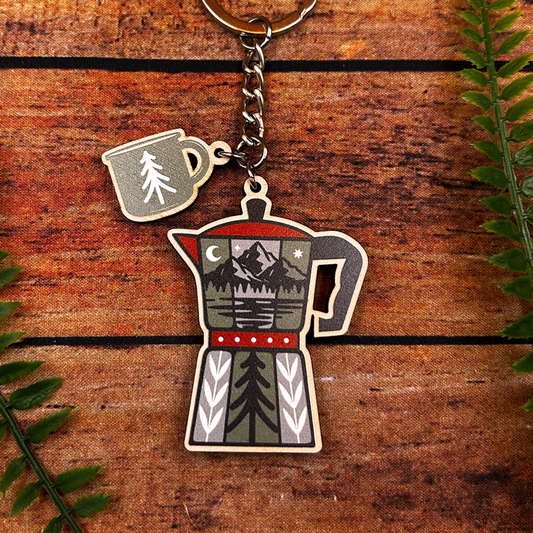 Swiss Mountain Coffee Pot Keyring