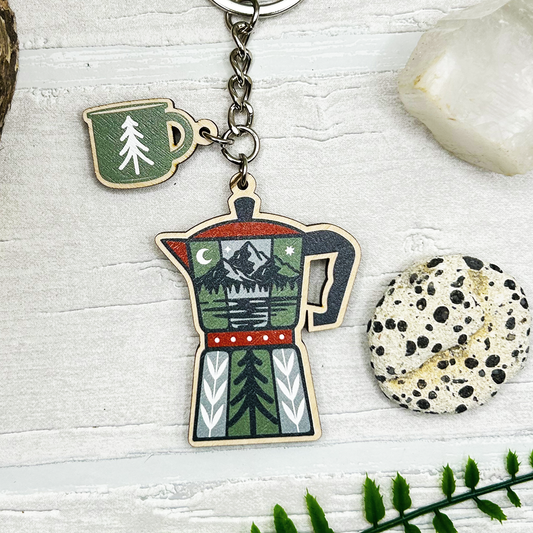Swiss Mountain Coffee Pot Keyring