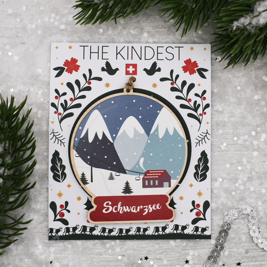 Schwarzsee Swiss Alps Snowglobe Christmas Decoration