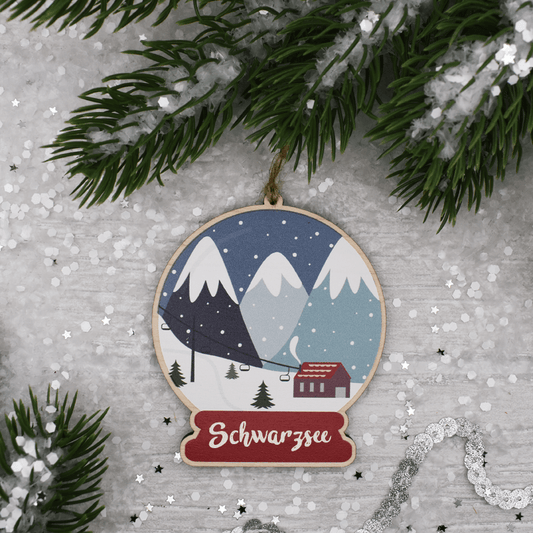 Schwarzsee Swiss Alps Snowglobe Christmas Decoration