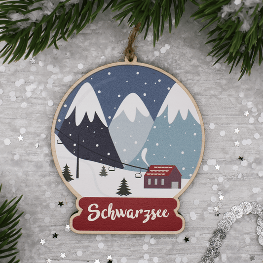 Schwarzsee Swiss Alps Snowglobe Christmas Decoration