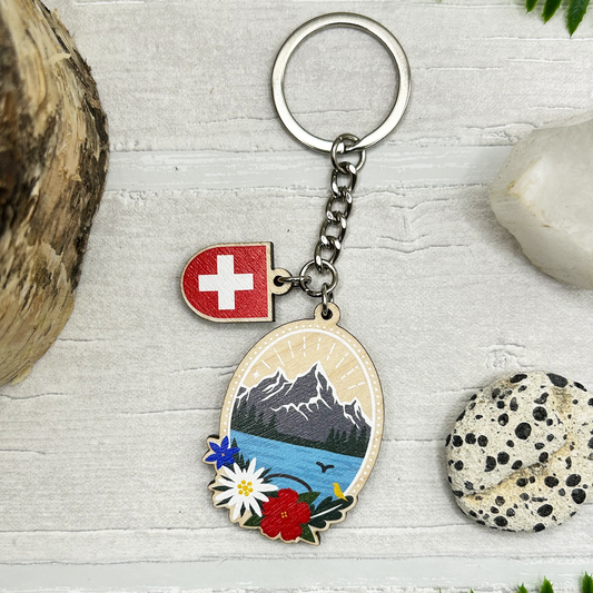Schwarzsee Swiss Alps and Lake Keyring