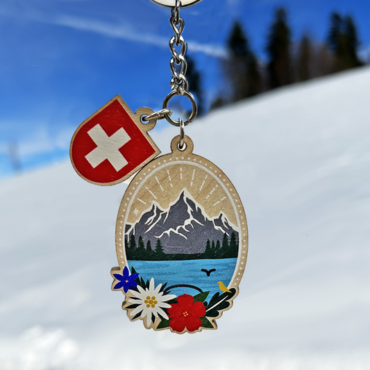 Schwarzsee Swiss Alps and Lake Keyring