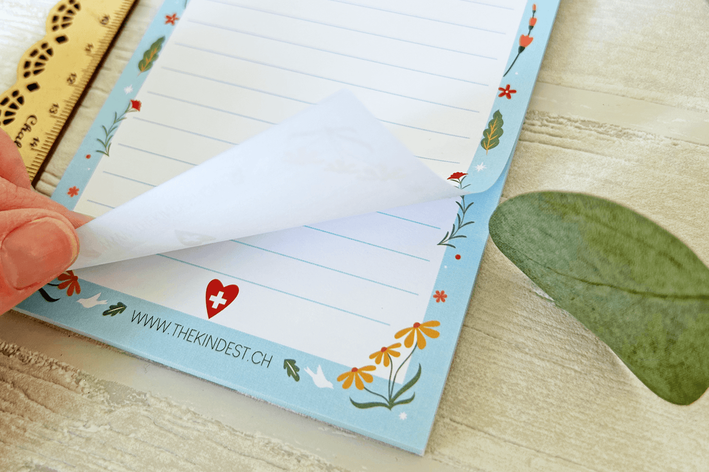 Swiss Cow Floral Notepad