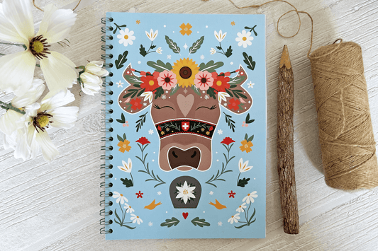 Swiss Cow Floral Notebook