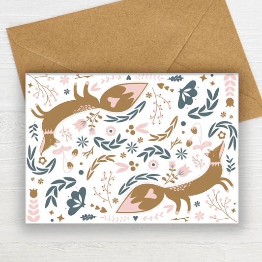 Summer Fox Greeting Card