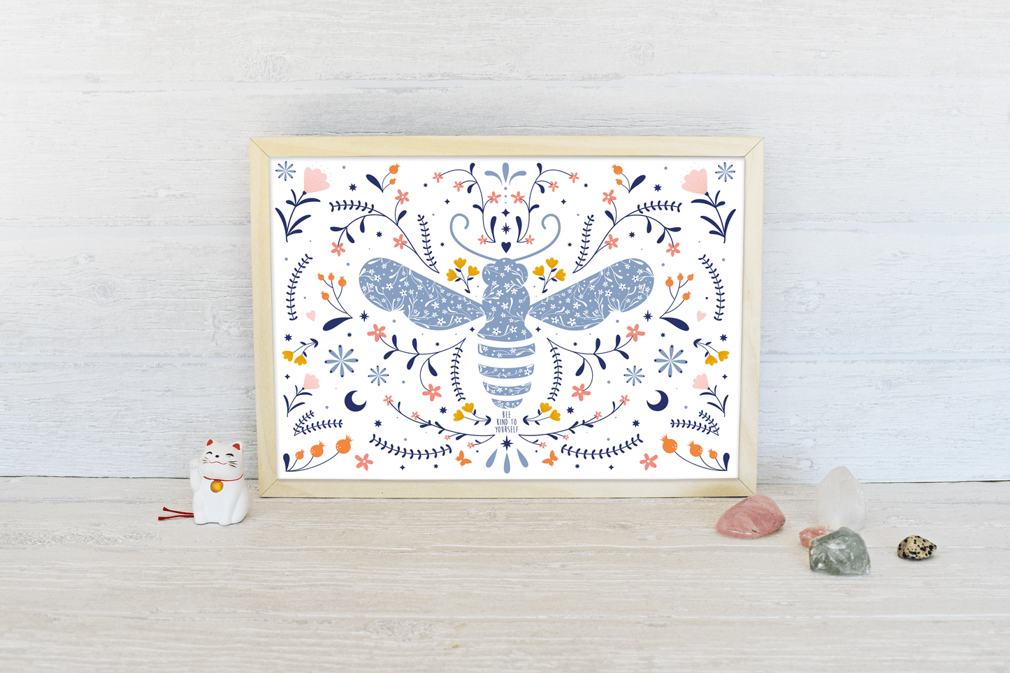 Bee Kind to Yourself Art Print (Light)
