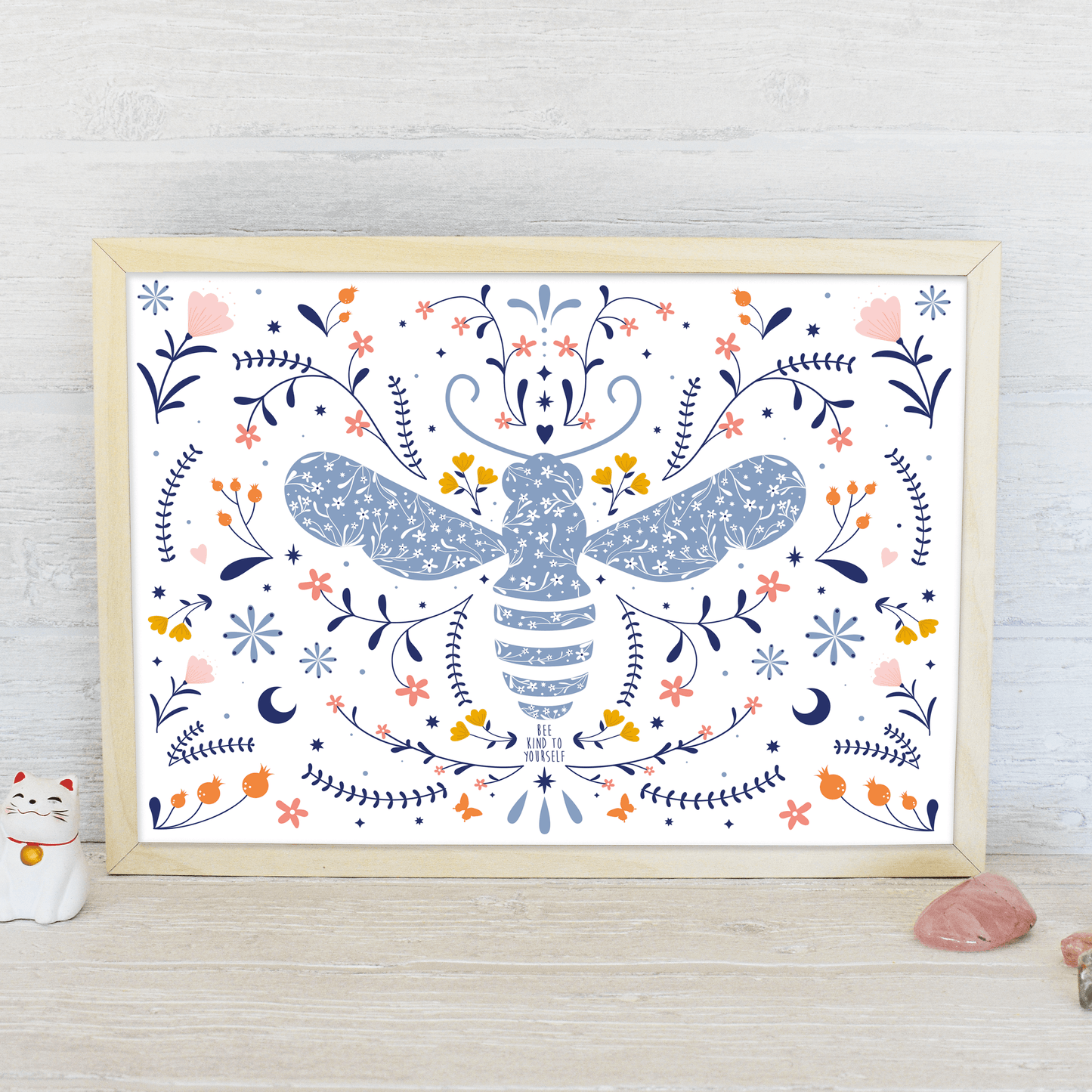 Bee Kind to Yourself Art Print (Light)