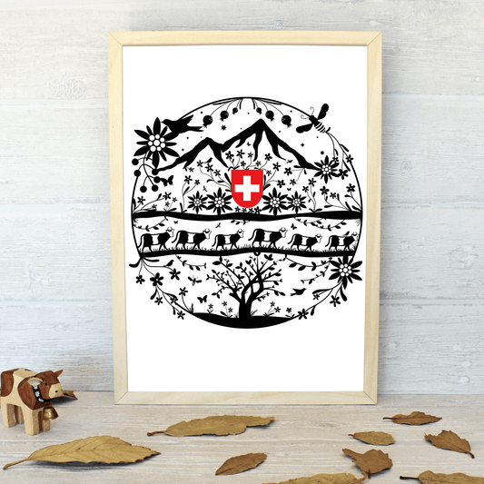 Swiss Folk Art Print