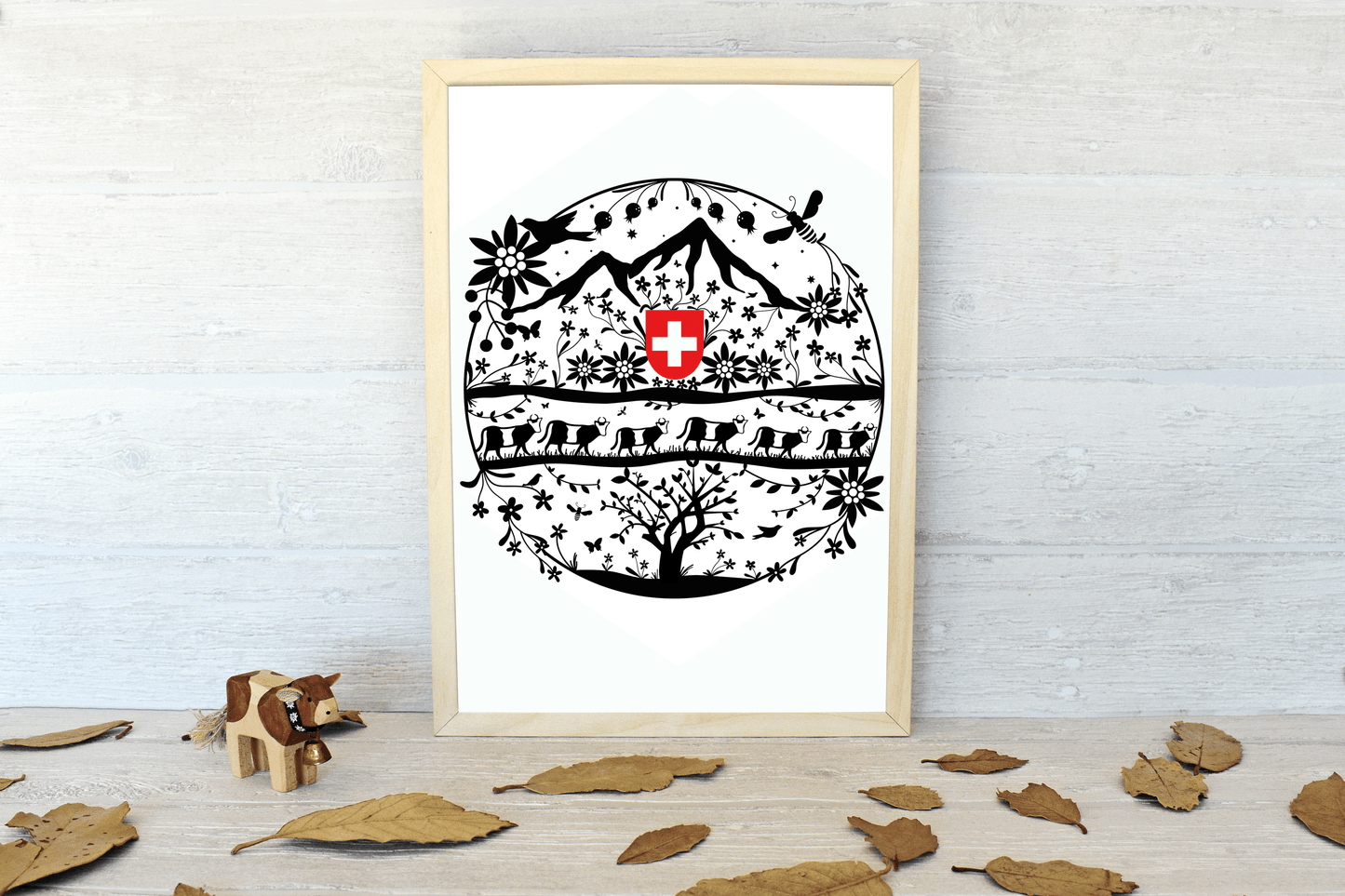 Swiss Folk Art Print