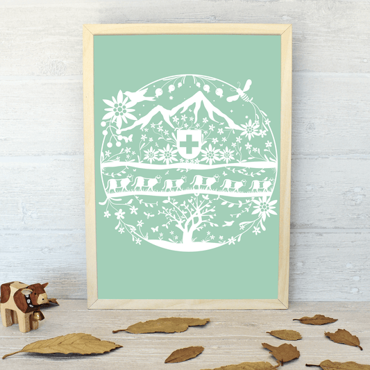 Swiss Folk Art Print