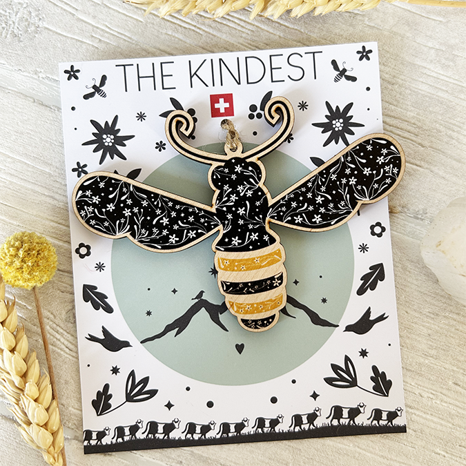 "Bee Kind" decoration en bois