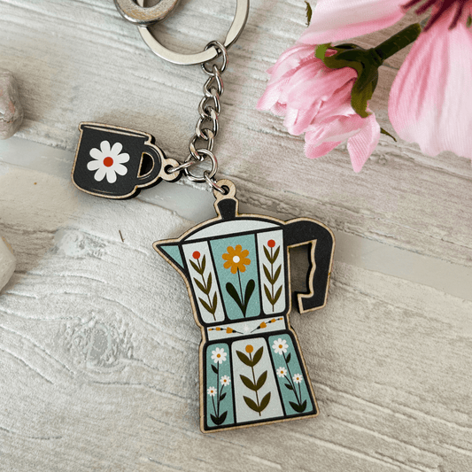 Camping Coffee Pot Keyring
