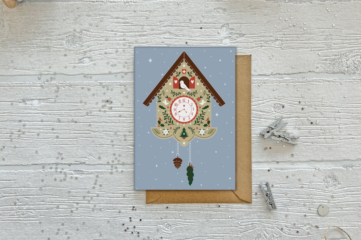 "Cuckoo Clock" Weihnachtskarte