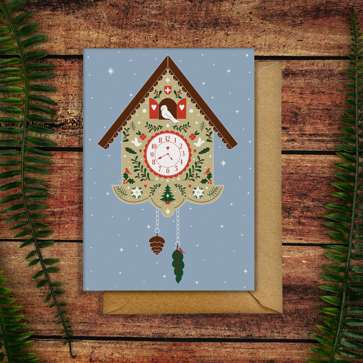 "Cuckoo Clock" Weihnachtskarte
