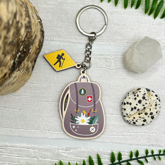 Exploring the Alps Keyring