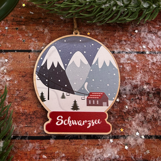 Schwarzsee Snowglobe Wooden Decoration