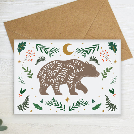 Woodland Bear Greeting Card