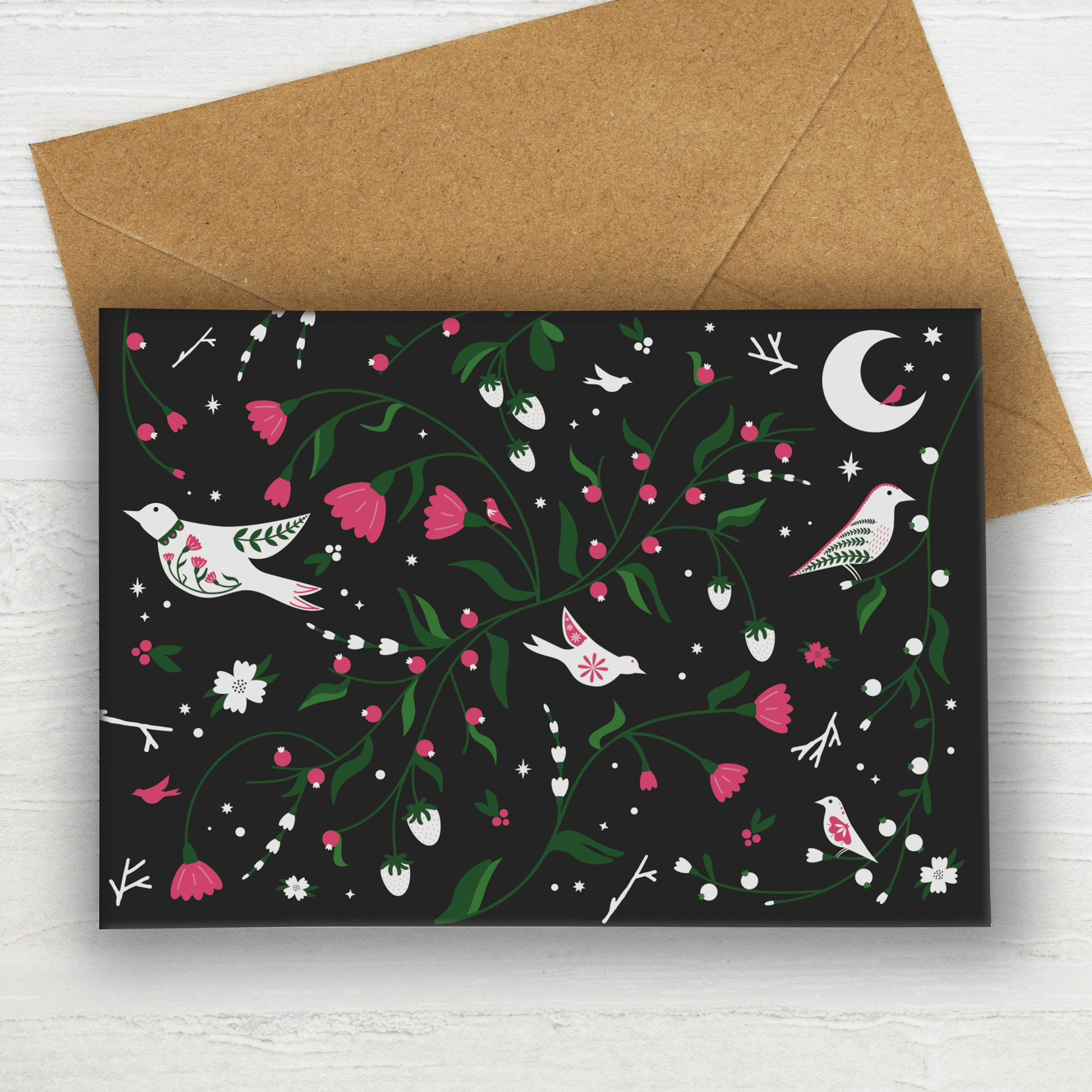 Gathering Berries Greeting Card