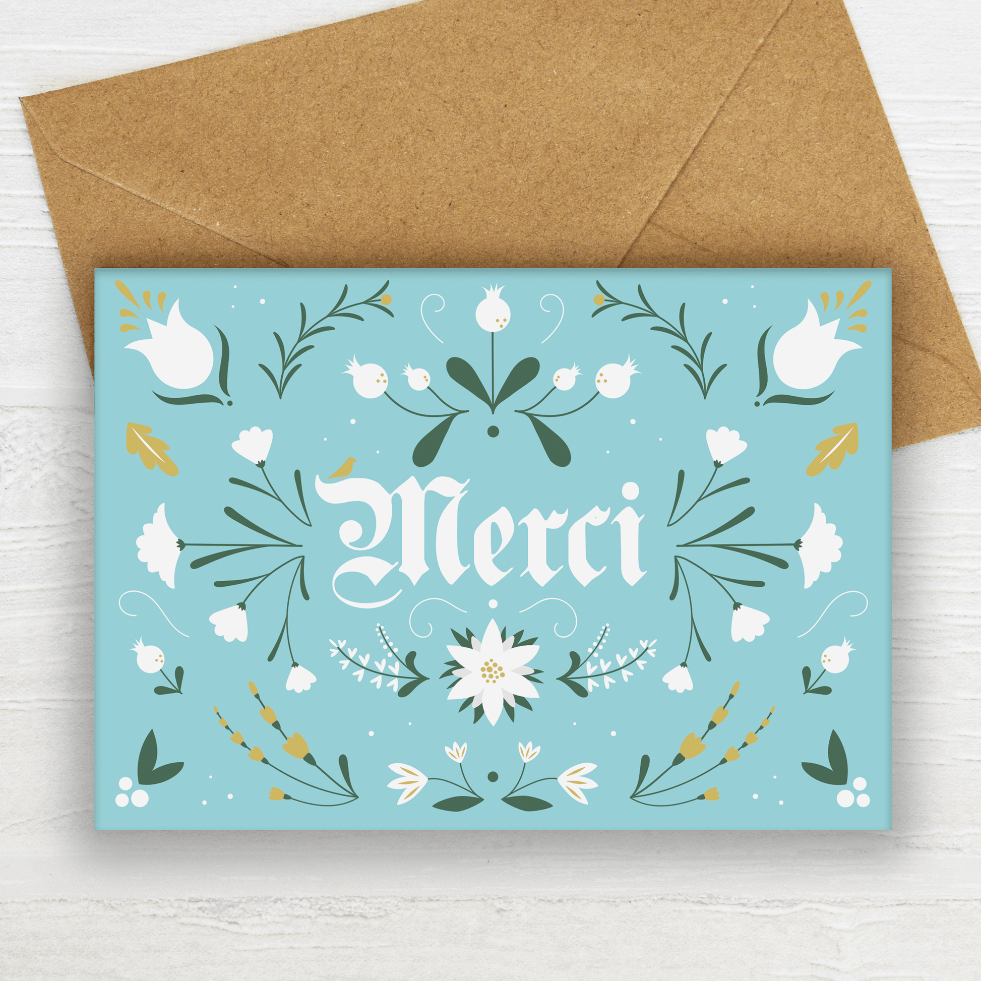 Merci Greeting Card