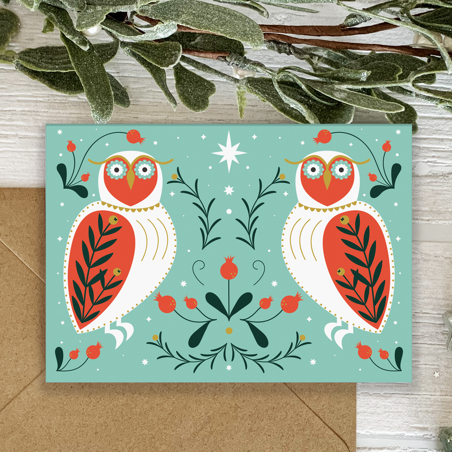 Cosy Owls Christmas Card