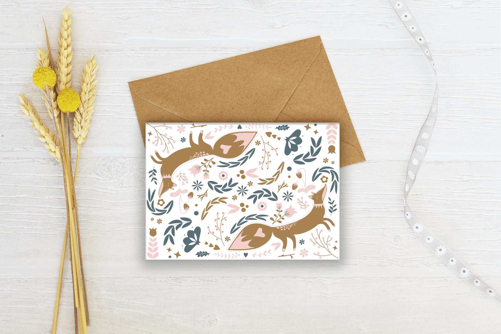 Summer Fox Greeting Card