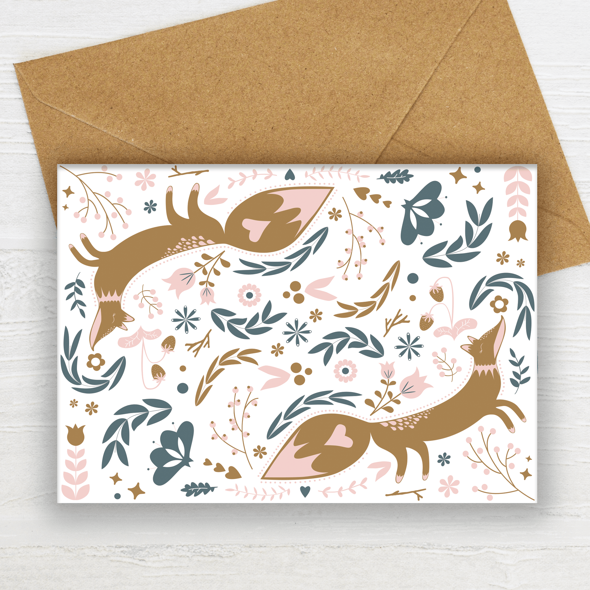 Summer Fox Greeting Card